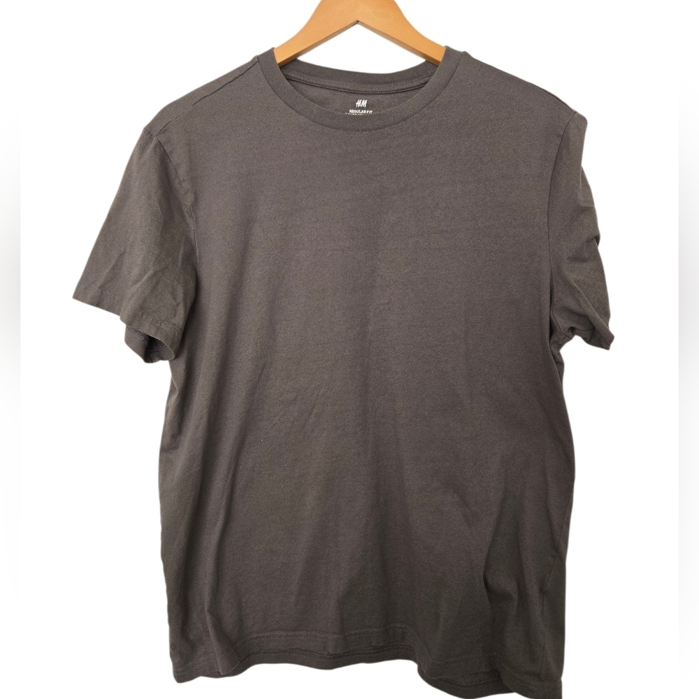 H&M Men's Charcoal/blue Short Sleeve Tee Bundle Of 2 Medium